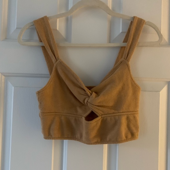 Madewell cut out knot front crop tank top - Picture 1 of 2
